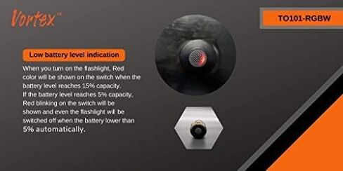 Vortex to101-RGBW 2 في 1 العمل والطوارئ RGB LED شحن الرصيف 7/24 الزاوية اليمنى القاعدة المغناطيسية Mini-USB الشحن حتى 1200 Lumen Home Home Flight in Saudi Arabia