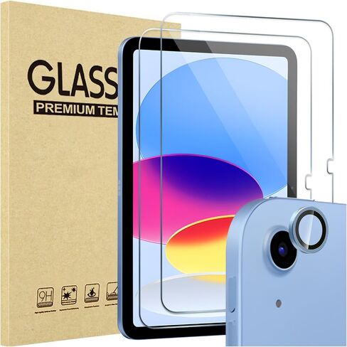 ProCase 2 Pack Screen Protector for iPad A16 2025 11th/10th 2022 Generation (11-inch/10.9), Clear Tempered Glass Film Guard with 1 Camera Lens Protector -Blue in Saudi Arabia