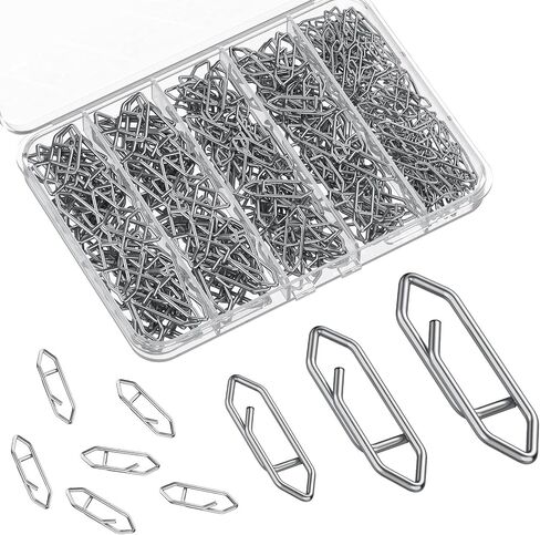 Pawfly 300 Pcs Speed Clips for Fishing Lures, Fishing Speed Clips for Quick Change, Strong Stainless Steel Fishing Clips, Lure Tackle for Saltwater & Freshwater, Topwater Speed Clips in Saudi Arabia