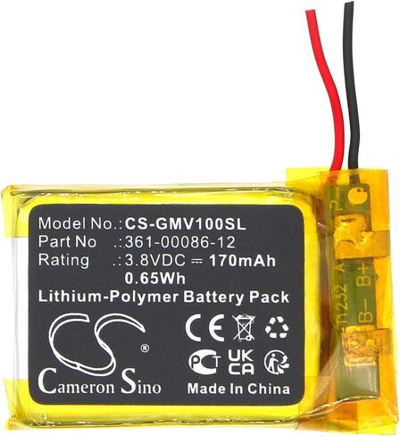Cameron Sino Battery for Garmin Femix 6s Pro, Venu PN:Garmin 361-00086-12 170mAh / 0.65Wh in Saudi Arabia