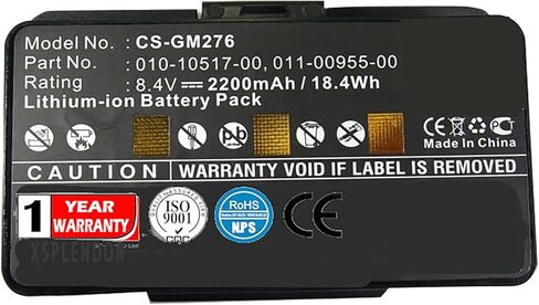 XPS Replacement Battery for GARMIN 010-00543-00 100054300 3580100054300 EGM478 GPSMAP 276 GPSMAP 276c GPSMAP 296 GPSMAP 376C GPSMAP 378 PN 010-10517-00 010-10517-01 011-00955-00 011-00955-02 in Saudi Arabia