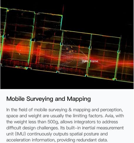 Livox Avia عالي الأداء LIDAR مستشعر LASE RADAR 3D Mapping & Robotics Navigation Drone مسح الطائرات بدون طيار in Saudi Arabia