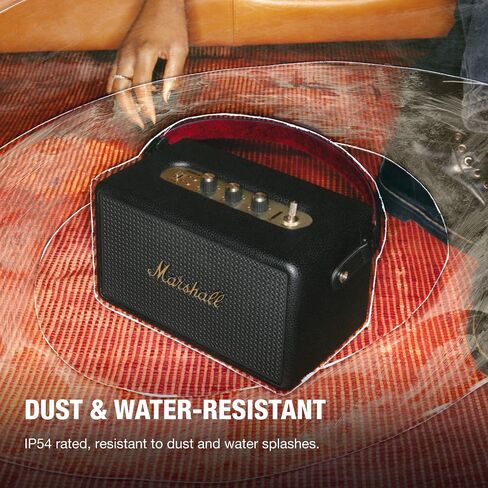 Marshall Kilburn III SPEAKER Bluetooth - مميزة لمقاومة المياه المحمولة مكبرات صوت ومكبرات صوت لاسلكية 50+ وقت اللعب - الأسود والنحاس in Saudi Arabia