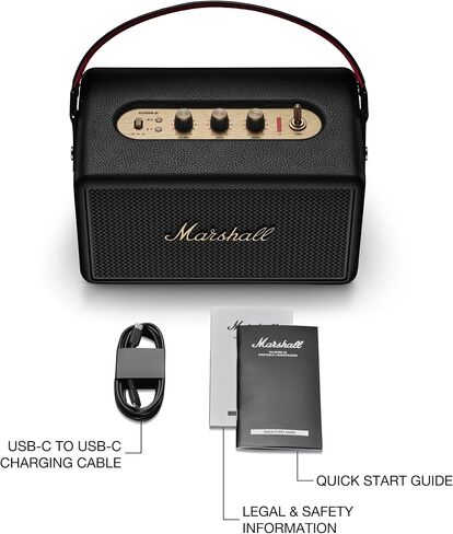 Marshall Kilburn III SPEAKER Bluetooth - مميزة لمقاومة المياه المحمولة مكبرات صوت ومكبرات صوت لاسلكية 50+ وقت اللعب - الأسود والنحاس in Saudi Arabia