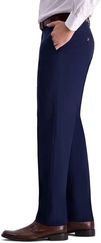 J.M. Haggar Men's 4-Way Stretch Straight Fit Flat Front Dress Pant, Oatmeal, 34x29 in Saudi Arabia