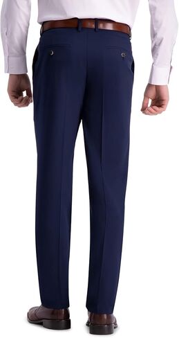 J.M. Haggar Men's 4-Way Stretch Straight Fit Flat Front Dress Pant, Oatmeal, 34x29 in Saudi Arabia