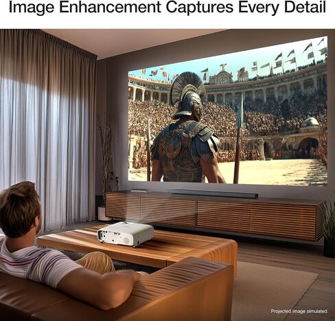 Epson Home Cinema 980 3-Chip 3LCD 1080p Projector, 4,000 Lumens Color and White Brightness, Streaming/Gaming/Home Theater, Built-In Speaker, Auto Picture Skew, 16000:1 Contrast, 2 HDMI Ports in Saudi Arabia