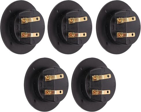 Generic 2 Way Speaker Box, Subwoofer Box Terminal Double Binding Posts 5 Pcs OD 75mm ID 48mm Zinc Alloy for Home Hotel Hall in Saudi Arabia