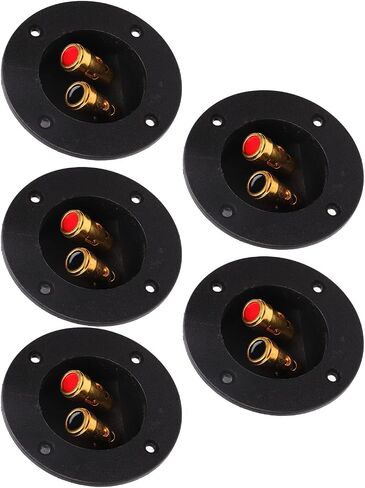 Generic 2 Way Speaker Box, Subwoofer Box Terminal Double Binding Posts 5 Pcs OD 75mm ID 48mm Zinc Alloy for Home Hotel Hall in Saudi Arabia