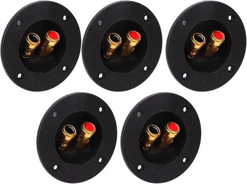 Generic 2 Way Speaker Box, Subwoofer Box Terminal Double Binding Posts 5 Pcs OD 75mm ID 48mm Zinc Alloy for Home Hotel Hall in Saudi Arabia