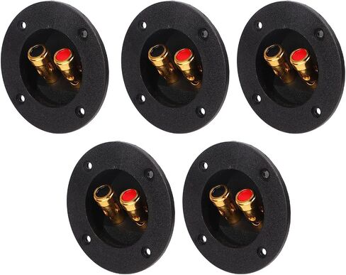 Generic 2 Way Speaker Box, Subwoofer Box Terminal Double Binding Posts 5 Pcs OD 75mm ID 48mm Zinc Alloy for Home Hotel Hall in Saudi Arabia