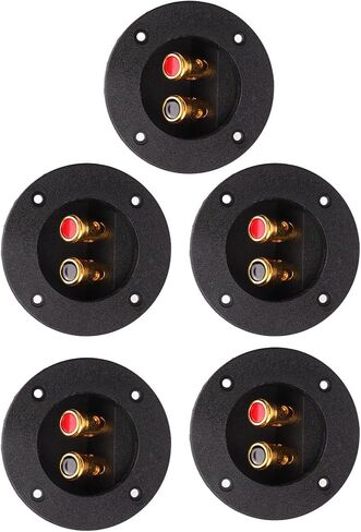 Generic 2 Way Speaker Box, Subwoofer Box Terminal Double Binding Posts 5 Pcs OD 75mm ID 48mm Zinc Alloy for Home Hotel Hall in Saudi Arabia