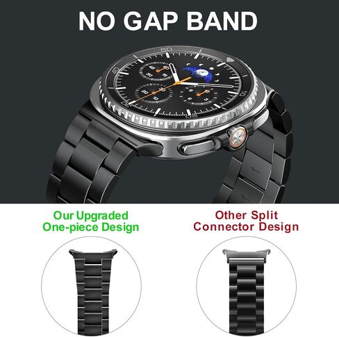 2pcs العصابات المعدنية لـ Galaxy Watch 8 فرقة كلاسيكية Samsung Galaxy Watch 8 Band 46mm 44mm 40mm Men Stains Strap Strap Slicy Warmant Elegant Discalant Pracelet for Galaxy Watch 8/8 Classic Women in Kuwait
