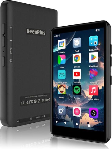 144GB MP3 Player with Bluetooth and WiFi, Android 13 Music Player 4-inch Touch Screen mp4 Players with Bluetooth with Spotify tiktok YouTube Amazon Music, MP4&MP3 Player up to 1TB (Black) in Kuwait