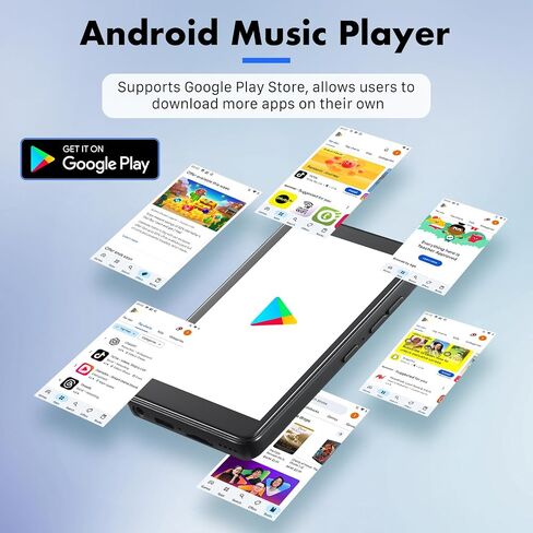 144GB MP3 Player with Bluetooth and WiFi, Android 13 Music Player 4-inch Touch Screen mp4 Players with Bluetooth with Spotify tiktok YouTube Amazon Music, MP4&MP3 Player up to 1TB (Black) in Kuwait