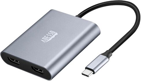 ADESSO USB C to Dual HDMI Adapter, Compact and Portable USB C Adapter, Supports 4K@60Hz and Dual 2K/1080P@60Hz, for MacBook/Lenovo Yoga/Thinkpad, XPS, and More in Saudi Arabia