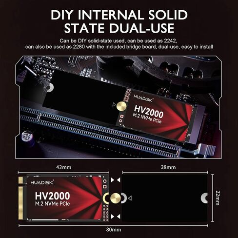 M.2 NVME SSD 128GB Gen3x4 ، M.2 2242 NVME مع لوحة تمديد 2280 ، محرك الحالة الصلبة الداخلية ، حتى 2200 ميجابايت/ثانية ، 3D NAND FLASH M2 SSD ، للكمبيوتر الشخصي ، سطح المكتب والمحمول المحمول in Saudi Arabia