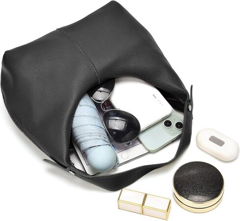 Valleycomfy Shoulder Bags for Women,Ladies U-shaped Underarm Bag,PU Leather Hobo Crossbody Tote with Double Zipper Closure in Saudi Arabia