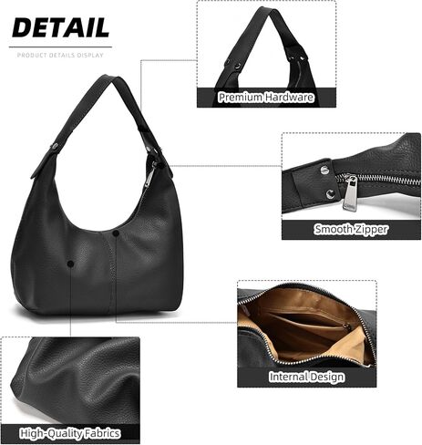 Valleycomfy Shoulder Bags for Women,Ladies U-shaped Underarm Bag,PU Leather Hobo Crossbody Tote with Double Zipper Closure in Saudi Arabia