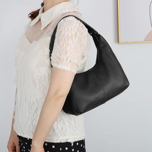 Valleycomfy Shoulder Bags for Women,Ladies U-shaped Underarm Bag,PU Leather Hobo Crossbody Tote with Double Zipper Closure in Saudi Arabia