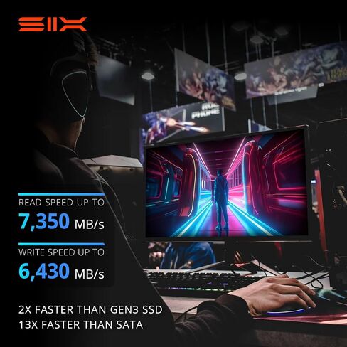 ستة NVME M.2 SSD PCIE 4.0-1TB M.2 2280 SSD ، اقرأ ما يصل إلى 7350 ميجا بايت/ثانية SSD 1TB للألعاب تمدد تخزين ذاكرة PS5 مع Deathink ، محرك الأقراص الصلبة الداخلية PCIE Gen 4x4 NVME لجهاز سطح المكتب المحمول كمبيوتر سطح المكتب المحمول. in Saudi Arabia