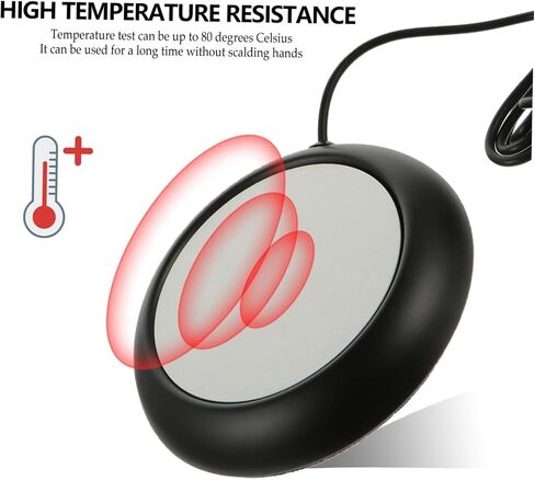 Pretyzoom USB Mug Drearer Indulation Pad for Office Home للحفاظ على المشروبات دافئة طوال اليوم لاستخدام مسكن السفر تصميمًا أنيقًا in Saudi Arabia