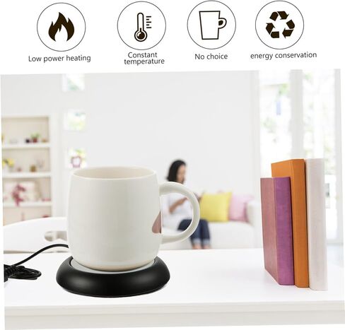 Pretyzoom USB Mug Drearer Indulation Pad for Office Home للحفاظ على المشروبات دافئة طوال اليوم لاستخدام مسكن السفر تصميمًا أنيقًا in Saudi Arabia