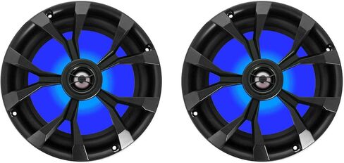 Rockville (2) RKL80MB 8" 900 Watt Marine Wakeboard LED Tower Speakers in Black in Saudi Arabia