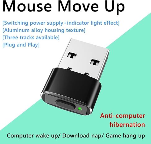 MINI Automatic Mouse Jiggler - محرك USB الماوس غير القابل للكشف مع 3 مسارات ومفتاح الطاقة للفوز/MAC/Android in Saudi Arabia
