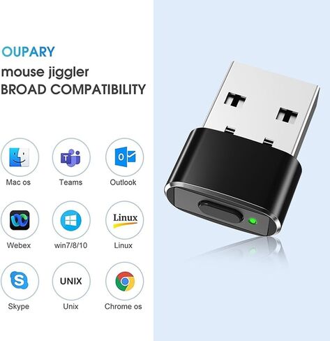 MINI Automatic Mouse Jiggler - محرك USB الماوس غير القابل للكشف مع 3 مسارات ومفتاح الطاقة للفوز/MAC/Android in Saudi Arabia