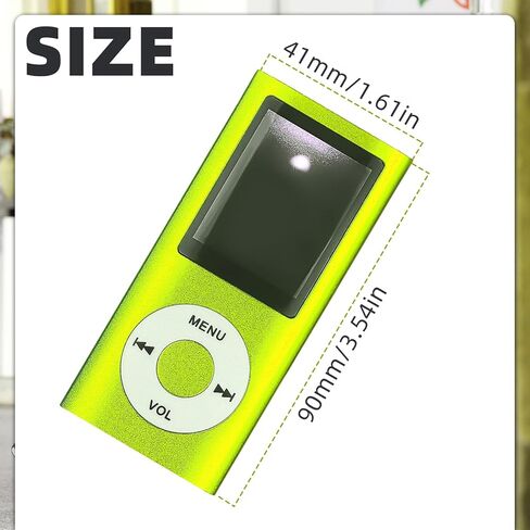 مشغل MP3 ، مشغل موسيقى رقمي MP3 متعدد الوظائف المحمولة ، لاعب موسيقى 1.8 بوصة LCD مع سماعة الأذن ، Photo-in Photo/Video Play/FM Recorder/Voice Reader (بطاقة الذاكرة غير متضمنة) -Green in Kuwait
