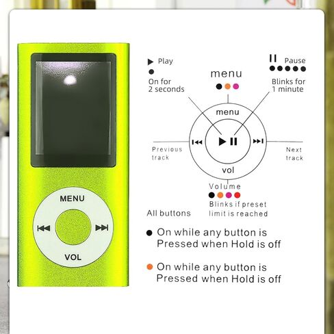 مشغل MP3 ، مشغل موسيقى رقمي MP3 متعدد الوظائف المحمولة ، لاعب موسيقى 1.8 بوصة LCD مع سماعة الأذن ، Photo-in Photo/Video Play/FM Recorder/Voice Reader (بطاقة الذاكرة غير متضمنة) -Green in Kuwait