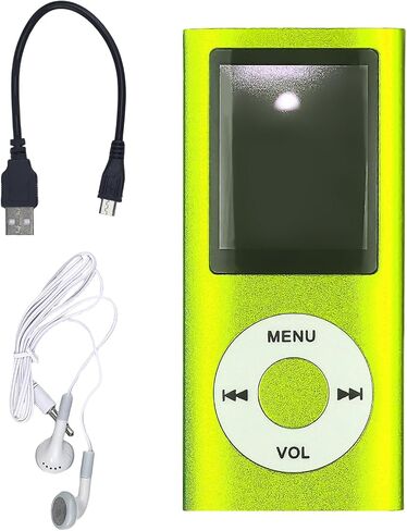 مشغل MP3 ، مشغل موسيقى رقمي MP3 متعدد الوظائف المحمولة ، لاعب موسيقى 1.8 بوصة LCD مع سماعة الأذن ، Photo-in Photo/Video Play/FM Recorder/Voice Reader (بطاقة الذاكرة غير متضمنة) -Green in Kuwait