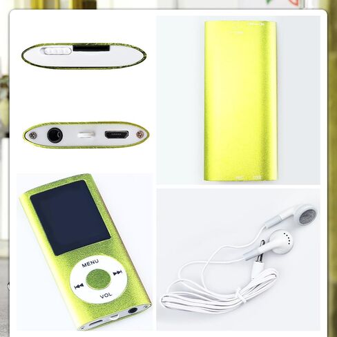 مشغل MP3 ، مشغل موسيقى رقمي MP3 متعدد الوظائف المحمولة ، لاعب موسيقى 1.8 بوصة LCD مع سماعة الأذن ، Photo-in Photo/Video Play/FM Recorder/Voice Reader (بطاقة الذاكرة غير متضمنة) -Green in Kuwait