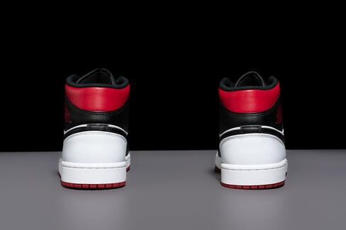 Air Jordan 1 Mid Men's Shoes Size - 9.5 White/Gym Red-Black in Saudi Arabia