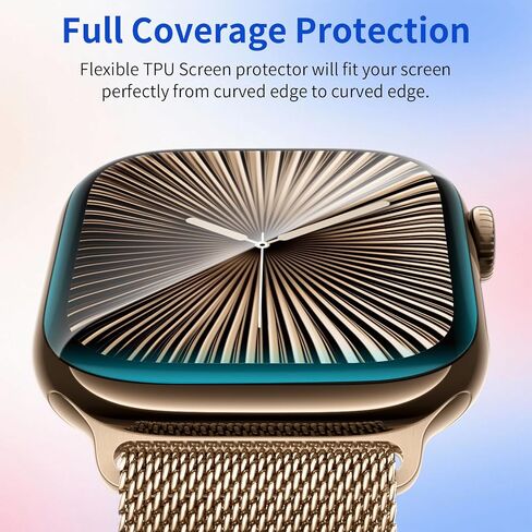 8 Pack for Apple Watch Series 10 Screen Protector 46mm TPU -[Non-Bubbles] Anti-Scratch Replacement Protection HD Clear Cover Soft Film for iWatch (Series 10 46mm) in Saudi Arabia