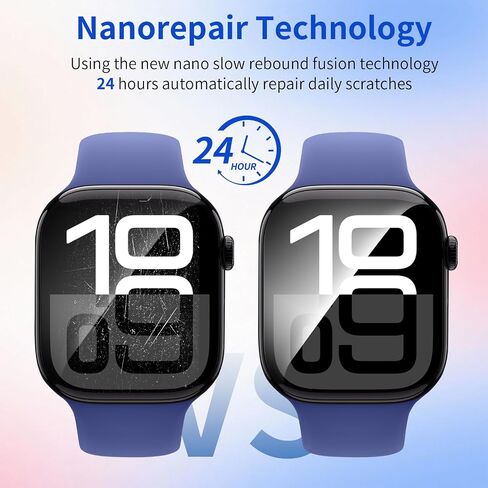8 Pack for Apple Watch Series 10 Screen Protector 46mm TPU -[Non-Bubbles] Anti-Scratch Replacement Protection HD Clear Cover Soft Film for iWatch (Series 10 46mm) in Saudi Arabia