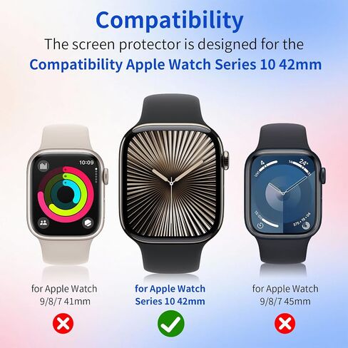 8 Pack for Apple Watch Series 10 Screen Protector 46mm TPU -[Non-Bubbles] Anti-Scratch Replacement Protection HD Clear Cover Soft Film for iWatch (Series 10 46mm) in Saudi Arabia