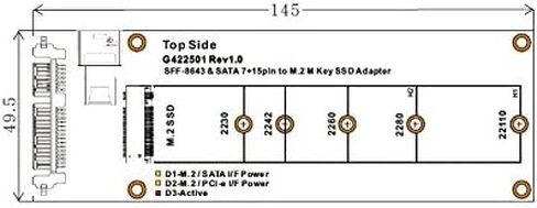 SATA و MINI SAS SFF-8643 إلى M.2 SATA PCI-E SSD ADAPTER in Saudi Arabia