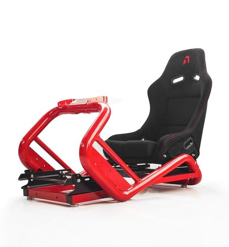 Azracing SV-R Professional Modular Racing Simulator Cockpit | قابلة للتعديل بالكامل | دعم محرك الأقراص المباشر （إطار SV-R+المقعد القياسي） ， متوافق مع Thrustmaster و Fanatec و Moza على الكمبيوتر الشخصي و Xbox و PS (أحمر) in Kuwait