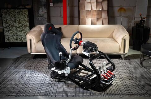 Azracing SV-R Professional Modular Racing Simulator Cockpit | قابلة للتعديل بالكامل | دعم محرك الأقراص المباشر （إطار SV-R+المقعد القياسي） ， متوافق مع Thrustmaster و Fanatec و Moza على الكمبيوتر الشخصي و Xbox و PS (أحمر) in Kuwait