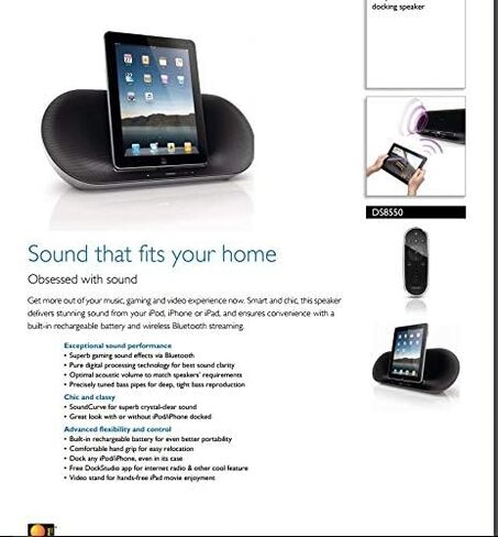 LM1213 DS8550/37 التحكم عن بعد متوافق مع Philips Docking Speaker Fidelio Sound Cermer Wireless Ds9860W DS8550/37 in Saudi Arabia