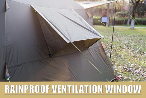 Three Bears 6-Person Tent, 3000mm Waterproof Double-Layer Tent with Room Dividers, Family Tent with Color-Coded Connection Buckles, Front and Rear Vestibules Can Be Set Up as Sunshade Canopies in Kuwait