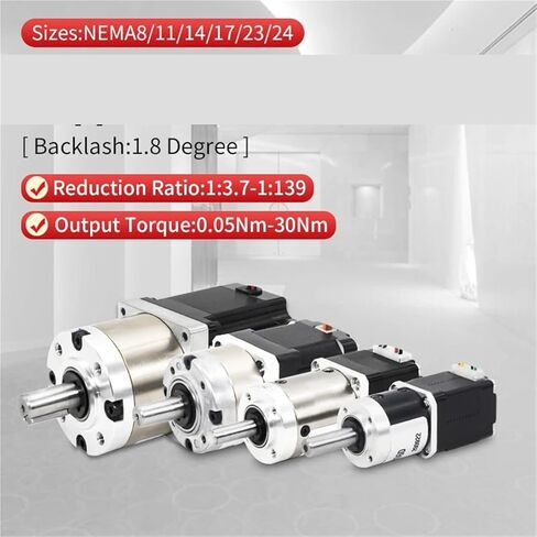 Big Torque 30nm 57x55mm NEMA23 Stepper Motor مع علبة التروس الكوكبية 1: 3.6-1: 77 محرك مخفض نسبة 4 سلك 1PCs (18 ، Driver-AM244 (PULSE)) in Kuwait