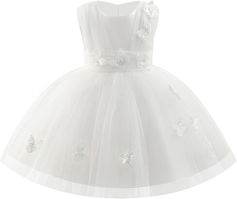 Toddler Baby Girls Butterfly Birthday Dress High Low Tulle Christening Formal Wedding Party Tulle Dresses Photo Shoot in Kuwait