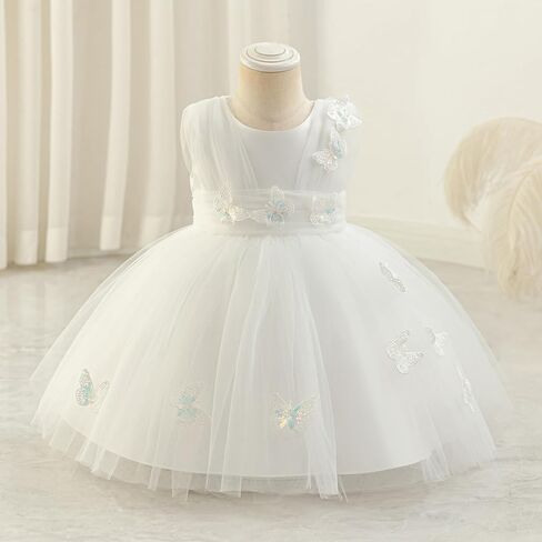 Toddler Baby Girls Butterfly Birthday Dress High Low Tulle Christening Formal Wedding Party Tulle Dresses Photo Shoot in Kuwait