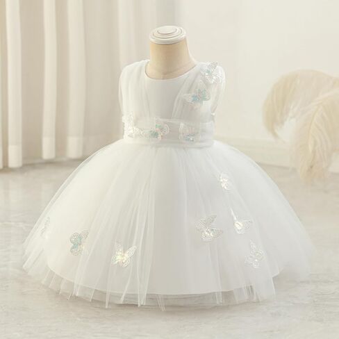 Toddler Baby Girls Butterfly Birthday Dress High Low Tulle Christening Formal Wedding Party Tulle Dresses Photo Shoot in Kuwait