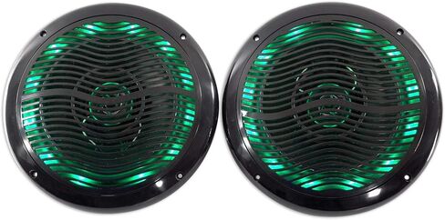 Rockville (4) RMC65LB 6.5" 1200w Black Marine Speakers w/Multi Color LED+Remote in Saudi Arabia