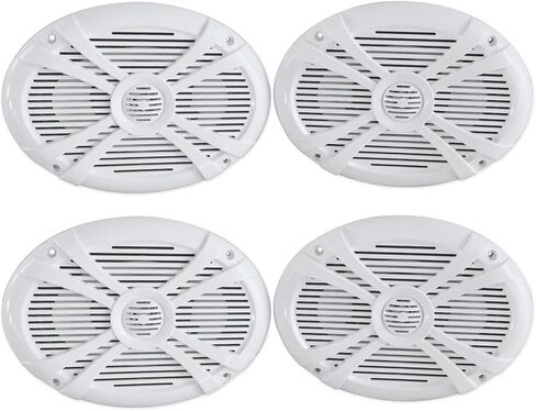 Rockville (4) RMSTS69W 6x9 2000w Waterproof Marine Boat Speakers 2-Way White in Saudi Arabia