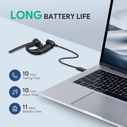 Yealink Bluetooth Headset BH71 Lite,Wireless Bluetooth Earpiece for Cell Phone，Single Ear Headset with Noise Canceling Mic for Office/Driving/Business,10Hrs Talktime,Mute in Saudi Arabia